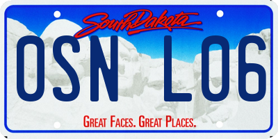 SD license plate 0SNL06
