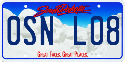 SD license plate 0SNL08