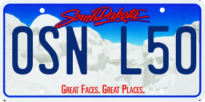 SD license plate 0SNL50