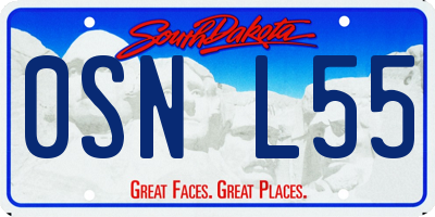 SD license plate 0SNL55