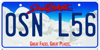 SD license plate 0SNL56