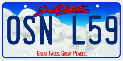 SD license plate 0SNL59