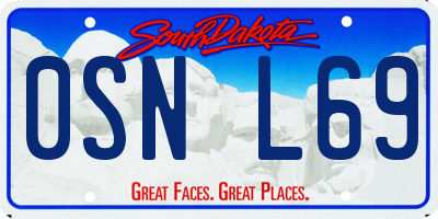 SD license plate 0SNL69