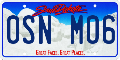 SD license plate 0SNM06