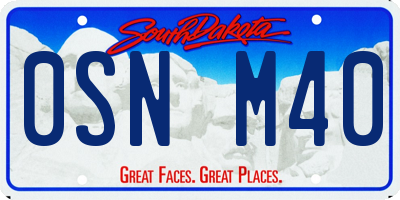 SD license plate 0SNM40