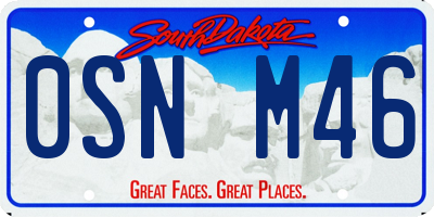 SD license plate 0SNM46