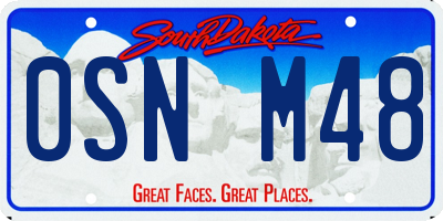 SD license plate 0SNM48