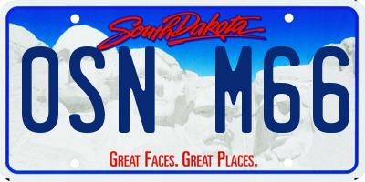 SD license plate 0SNM66