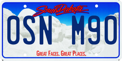 SD license plate 0SNM90