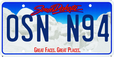 SD license plate 0SNN94