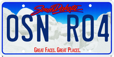 SD license plate 0SNR04