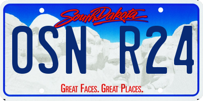 SD license plate 0SNR24