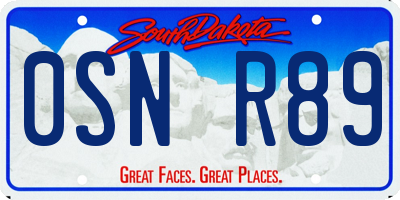 SD license plate 0SNR89