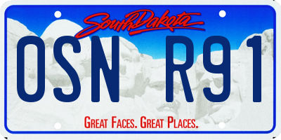 SD license plate 0SNR91