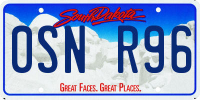 SD license plate 0SNR96