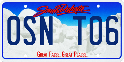 SD license plate 0SNT06