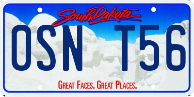 SD license plate 0SNT56