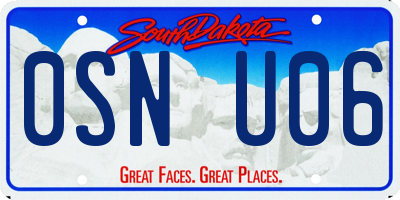 SD license plate 0SNU06