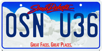 SD license plate 0SNU36