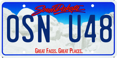 SD license plate 0SNU48