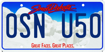 SD license plate 0SNU50