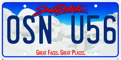 SD license plate 0SNU56