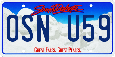 SD license plate 0SNU59