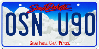 SD license plate 0SNU90