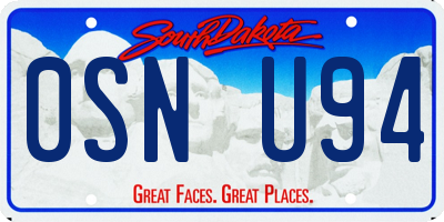 SD license plate 0SNU94