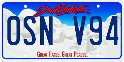 SD license plate 0SNV94