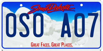 SD license plate 0SOA07