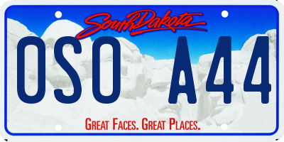SD license plate 0SOA44