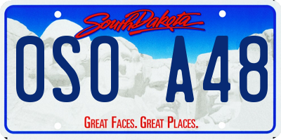 SD license plate 0SOA48