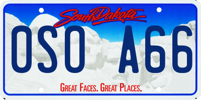 SD license plate 0SOA66