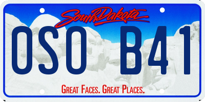 SD license plate 0SOB41