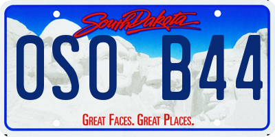 SD license plate 0SOB44