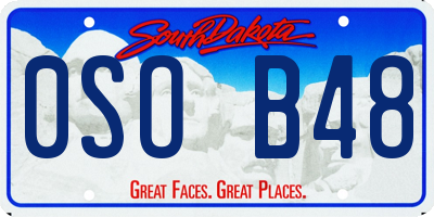 SD license plate 0SOB48