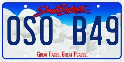 SD license plate 0SOB49