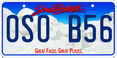 SD license plate 0SOB56