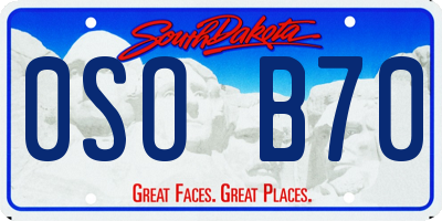 SD license plate 0SOB70