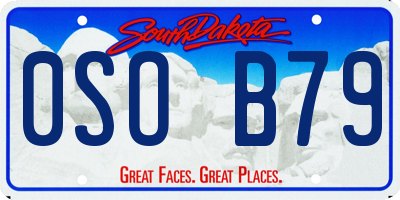 SD license plate 0SOB79