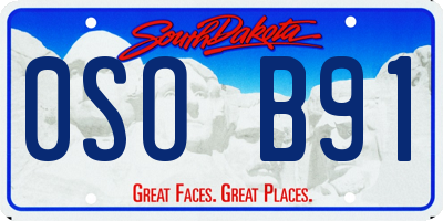 SD license plate 0SOB91