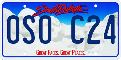 SD license plate 0SOC24