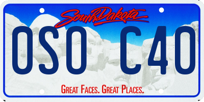 SD license plate 0SOC40