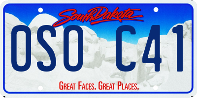 SD license plate 0SOC41