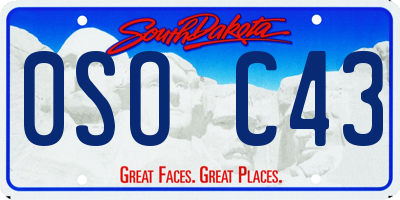 SD license plate 0SOC43