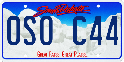 SD license plate 0SOC44