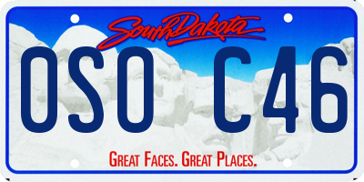 SD license plate 0SOC46