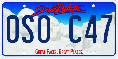 SD license plate 0SOC47