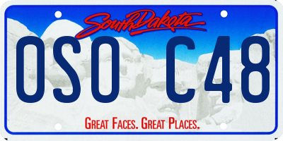 SD license plate 0SOC48